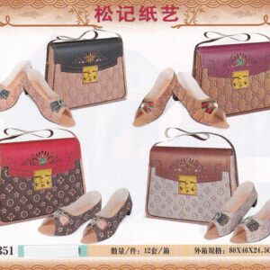 ชุดกระเป๋า+รองเท้าหญิง D351 (ลัง/12ชุด)