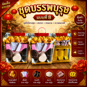 ชุดบรรพบุรุษ(ถุงใหญ่)(ลัง/8ชุด) แบบ8 ชาย/หญิง (รุ่นใหม่)